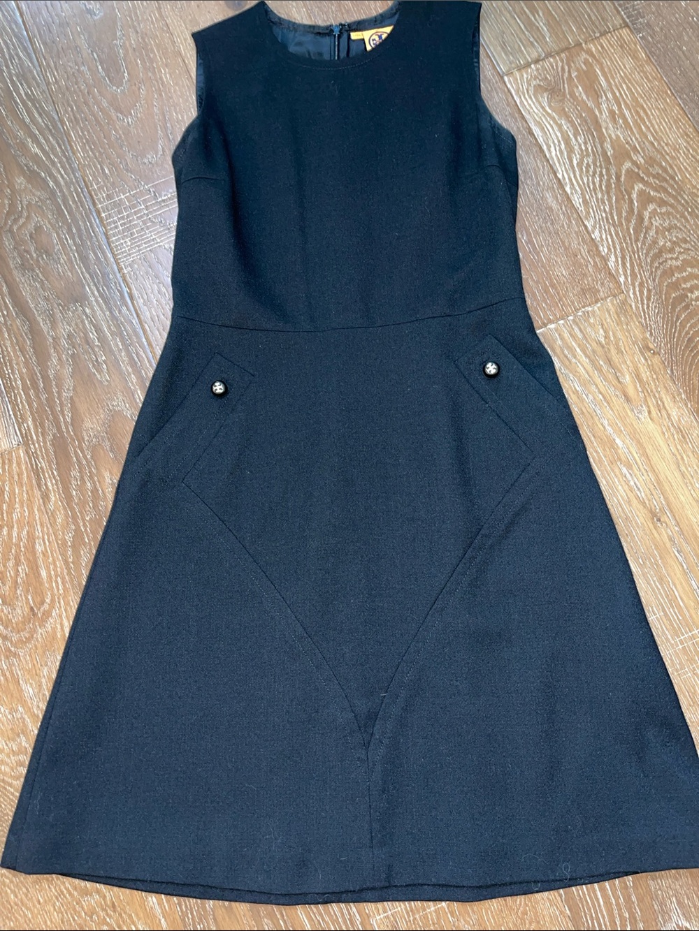 Tory Burch Black Dress with Orange Logo Tag